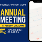CBJ Annual Meeting (Hybrid) with Pot-Luck and Havdalah